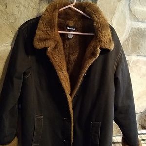 Denim&Co. Fur coat.